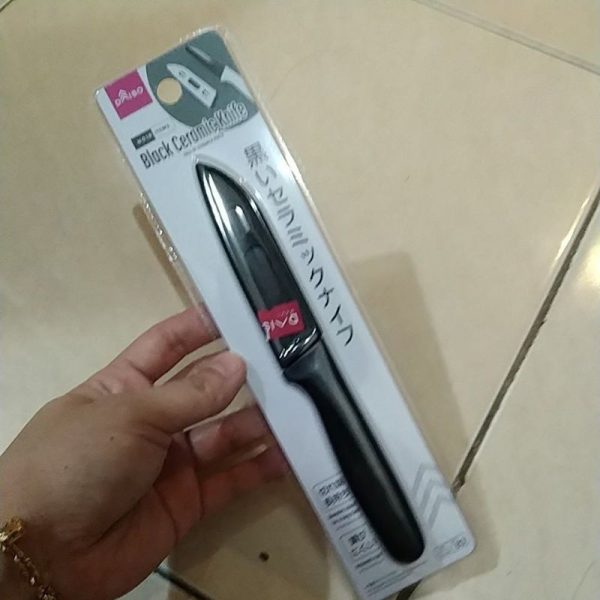 DAISO black ceramic knife pisau kecil bahan keramik TC-1094