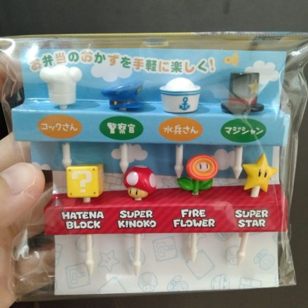 TORUNE tusukan bento 8pc campur food pick super mario topi TC-0886 - Image 2