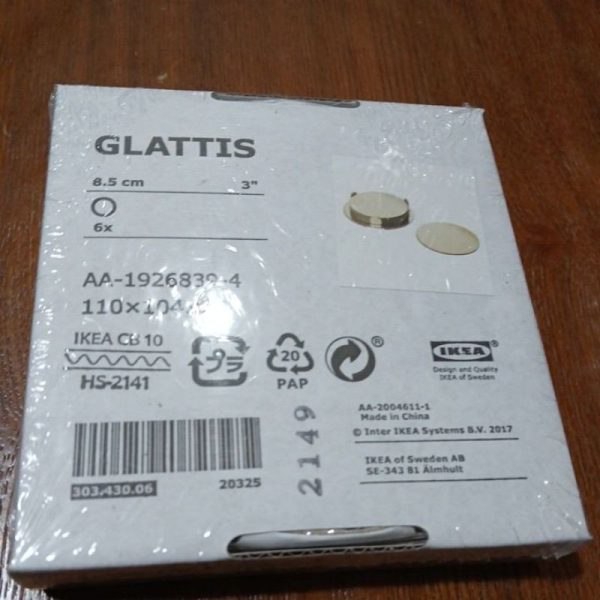 IKEA GLATTIS alas gelas tatakan gelas warna gold emas elegan coaster 6pc TC-0006 - Image 2