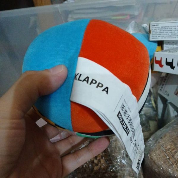 IKEA KLAPPA Boneka bola bermain anak dengan suara kerincingan 12 cm TC-1276