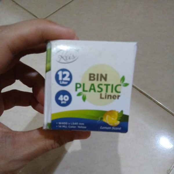 Kris Bin plastic liner extract lemon 12L isi 40pc kantong sampah trash bag TC-0011 - Image 3