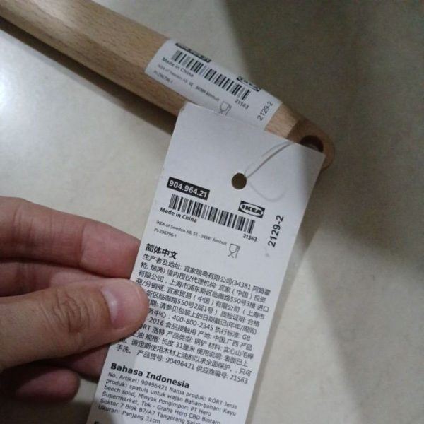 IKEA RORT spatula untuk goreng bahan kayu wok oseng penggorengan 31 cm TC-0013 - Image 4