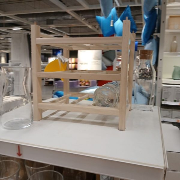 IKEA HUTTEN rak botol mendatar tidur max 9 botol