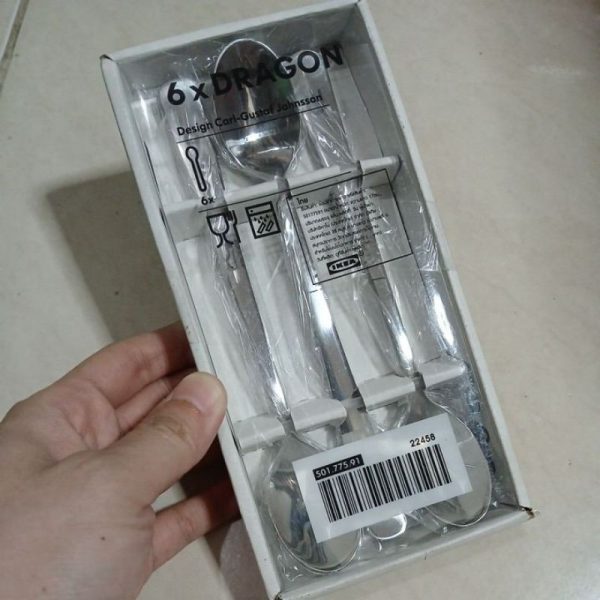 IKEA DRAGON sendok panjang 17cm smoothies spoon 6pc - Image 2