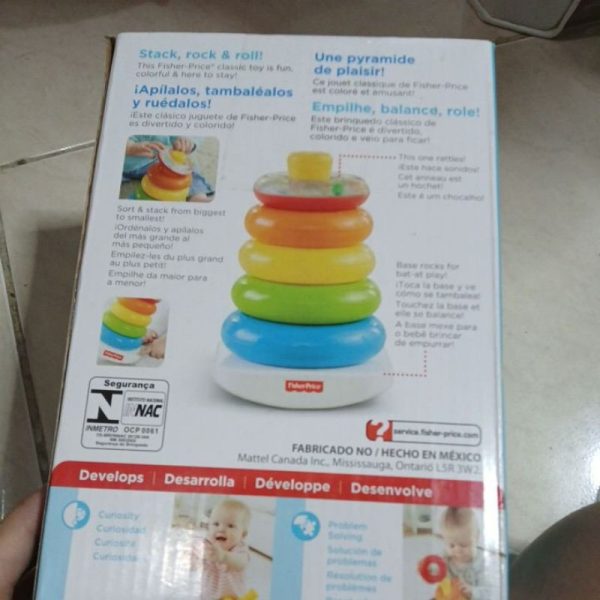 FISHER PRICE mainan bayi rock a stack ring susun donat - Image 2