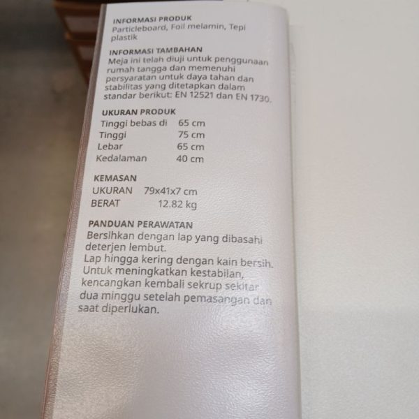 IKEA TORALD meja belajar putih dengan laci terbuka 65 x 40cm - Image 2