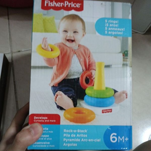 FISHER PRICE mainan bayi rock a stack ring susun donat