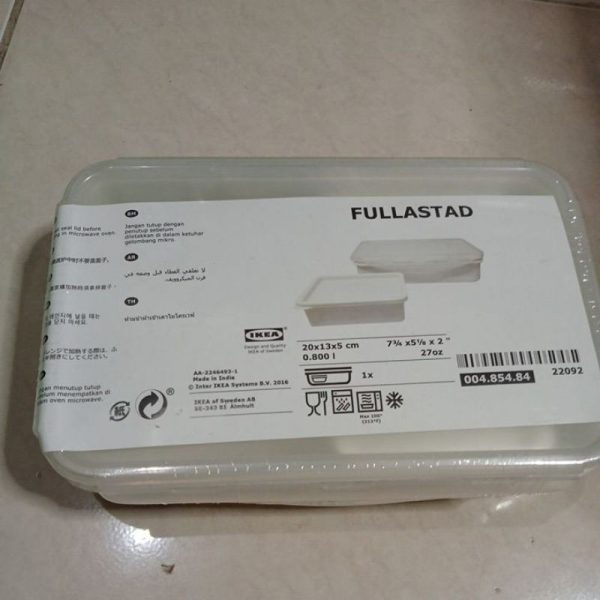 IKEA FULLASTAD kotak makan dengan sisipan 800ml lunch box